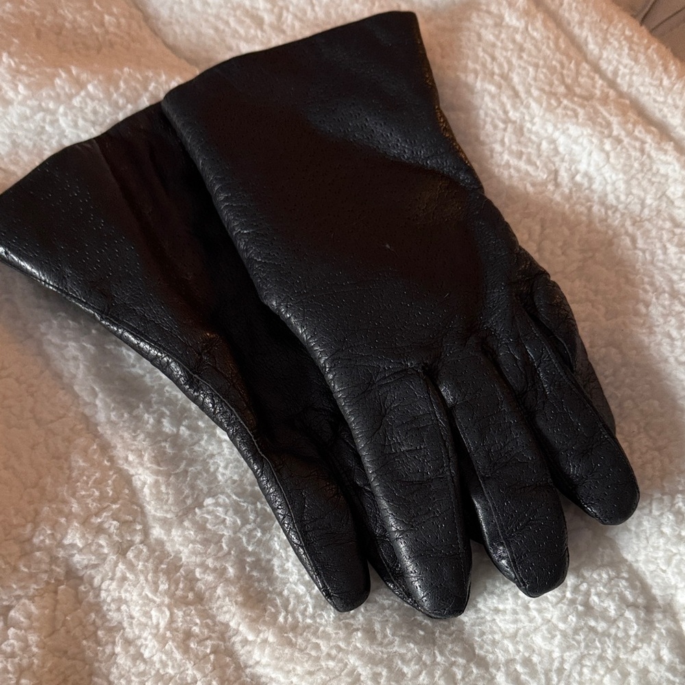 Ladies Black Leather Gloves